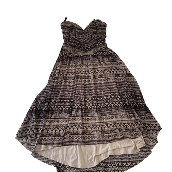 Free People dress bohemian strapless nude beige black bohemian neutral tone smal - Picture 3 of 16